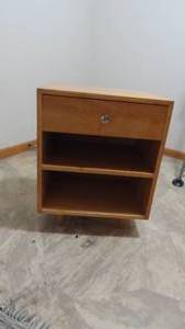 lot 267 image: Wooden night stand with a pull out drawer