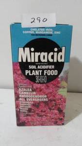 lot 290 image: 5 lbs Miracid Plant food 30-10-10