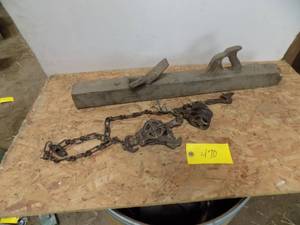 lot 470 image: Vintage Block & Tackle pullies & Plainer