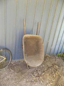 lot 499 image: Vintage wheel barrel