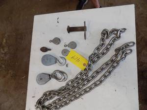 lot 419 image: Chain with ends, Pulley, Pin