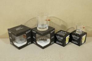 lot 93 image: American Flag Drinking Glasses with Embedded Bullets