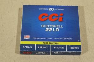 lot 111 image: 20 CCI .22 LR Shotshell Ammo