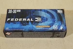 lot 118 image: 20 Federal Power Shok .30-30 Win 150 Gr JSP FN Ammo