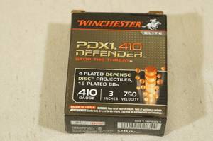 lot 120 image: 10 Winchester Elite PDX1 410 Defender .410 Ga 3 Defense Shotshells