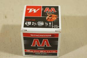 lot 121 image: 25 Winchester AA Skeet .410 Gauge 2-12 9 Shot Shotshells