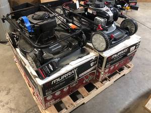 lot 11 image: Pallet of Assorted Lawn Mowers Customer Returns See Pictures