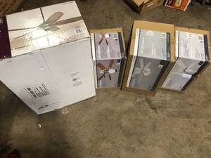 lot 24 image: Lot of Assorted Ceiling Lighting Fans  Customer Returns See Pictures