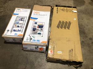 lot 32 image: Lot of Assorted Shelving Various Models and Conditions  Customer Returns See Pictures