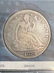 1876-S US SEATED LIBERTY HALF DOLLAR