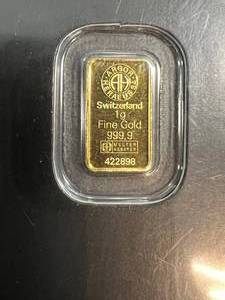 1 GRAM .999 FINE GOLD ARGOR-HERAEUS BAR