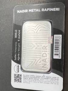 1 TROY OZ .999 FINE SILVER NADIR BAR