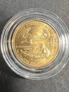 1998 AMERICAN GOLD EAGLE 110TH OZ .999 FINE GOLD
