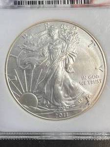 2011 AMERICAN SILVER EAGLE PCI MS70