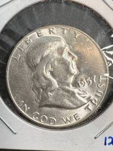 1957-D US FRANKLIN HALF DOLLAR BU