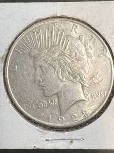 1922 US SILVER PEACE DOLLAR