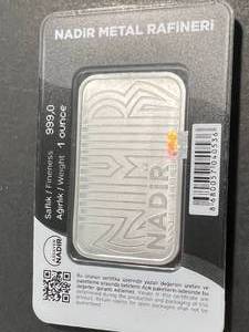 1 TROY OZ .999 FINE SILVER NADIR BAR