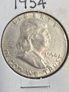 1954 US FRANKLIN HALF DOLLAR