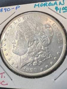 1890 US MORGAN SILVER DOLLAR