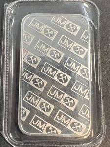 1 TROY OZ .999 FINE SILVER JOHNSON MATTHEY BAR