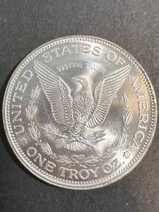 1 TROY OZ .999 FINE SILVER MORGAN DOLLAR DESIGNED ROUND