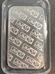 1 TROY OZ .999 FINE SILVER JOHNSON MATTHEY BAR