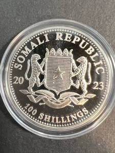 1 TROY OZ .999 FINE SILVER 2023 AFRICAN ELEPHANT ROUND