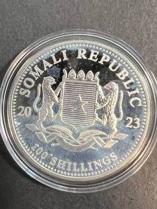 1 TROY OZ .999 FINE SILVER 2023 AFRICAN ELEPHANT ROUND