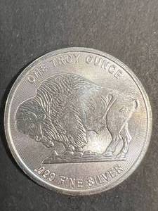 1 TROY OZ .999 FINE SILVER INDIAN BUFFALO ROUND