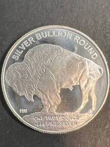 1 TROY OZ .999 FINE SILVER INDIAN BUFFALO ROUND