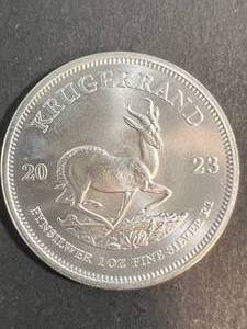 1 TROY OZ .999 FINE SILVER SOUTH AFRICAN KRUGGERAND ROUND