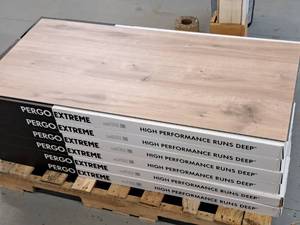 Lot of (22 Cases) Pergo Extreme Pearl Waterproof Vinyl Click-Type Flooring 12-count 29.7-sq.ft.  Total Coverage 653-sq.ft.