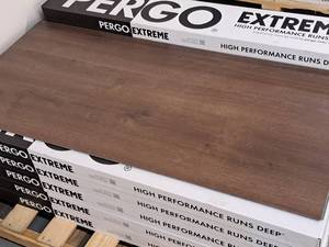 Lot of (17 Cases) Pergo Extreme Boreal Waterproof Vinyl Click-Type Flooring 12-count 29.7-sq.ft.  Total Coverage 504-sq.ft.