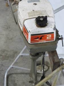 lot 3A image: Johnson Sea Horse 2HP Motor - Untested