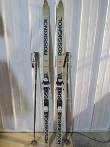lot 63 image: Rossignol Cross Country Skis with Look Poles