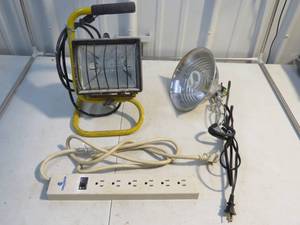 lot 65 image: Mixed Lot of Work Lights and Power Strip