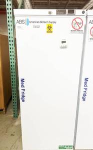 lot 35 image: MSRP $3000 American BioTech Supply Medical Grade Fridge Laboratory Pharmacy Refrigerator Reach In Cooler -&nbsp10.5 cu ft cu ft Refrigerator Capacity - Locking With Key&nbspRecently Removed From Working Environment & Like New Working Condition
