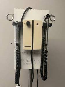 lot 42 image: Otoscope Mount On IV Pole - Works However No Handpieces