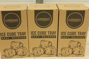 lot 38 image: 3ct Lufroday Easy Release Ice Cube Tray