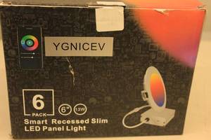 lot 51 image: LED Technology 6-Pack Smart Recessed Slim LED Panel Light