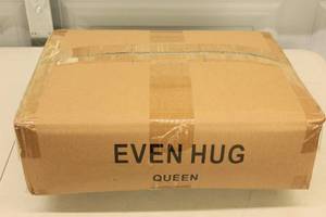 lot 57 image: Even Hug Stitched Queen Size Quilt Set, Soft Lightweight Microfiber Coverlet, Reversable Bedspread, Solid Blue
