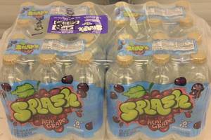 lot 171 image: Splash Blast Water Beverage 24 Half-Liter Multipack 4 Six Packs with Electrolytes Acai Grape Flavor