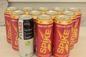 lot 181 image: 11ct Spike Hardcore Energy Drink Strawberry Lemonade Flavor  Fit Aid Athletic Recovery Dietary Supplement Drink Citrus Medley Flavor