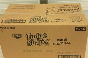 lot 211 image: Case of Keebler Fudge Stripes Minis Cookies