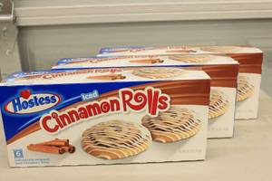 lot 223 image: 3ct Hostess Iced Cinamon Rolls 6-Pack