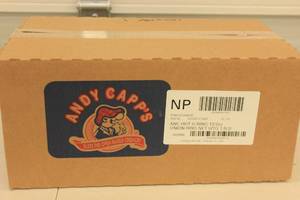 lot 197 image: Andy Capps Hot Onion Flavored Rings Corn Snacks 12-Pack 2oz Bags
