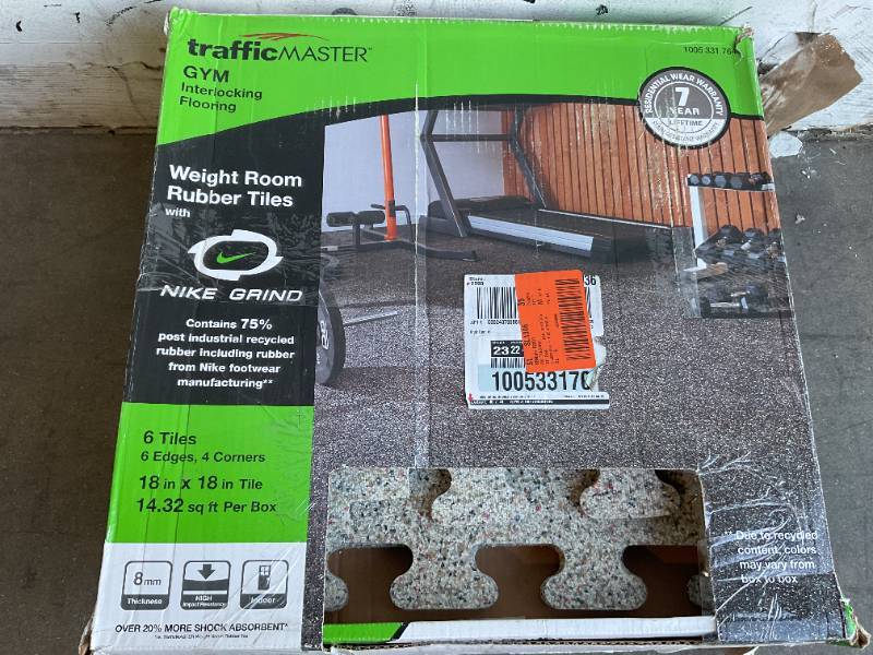 Trafficmaster weight discount room rubber tiles