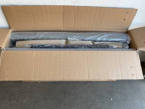 lot 109 image: Mid-Century Grey Faux Leather Upholstered Love Seat Sofa Couch