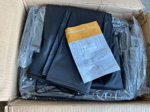 lot 112 image: SunyesH 4ft. Outdoor Firewood Rack with Waterproof Cover