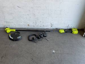 lot 115 image: RYOBI One HP 13 inch 18V Cordless String TrimmerEdger with 4.0 Ah Battery and Charger
